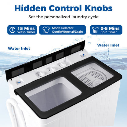 Portable Washing Machine with 18 LBS Washer and 8 LBS Spinner Combo