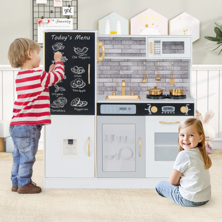 Pretend Play Kitchen with Utensils for Kids Aged 3+
