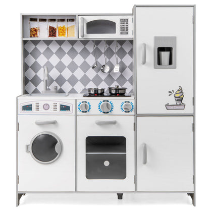 Pretend Play Kitchen for Kids Aged 3+ with Real Sounds and Lights