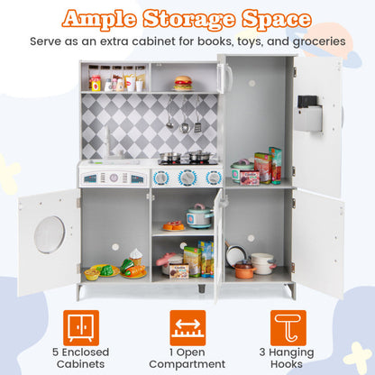 Pretend Play Kitchen for Kids Aged 3+ with Real Sounds and Lights