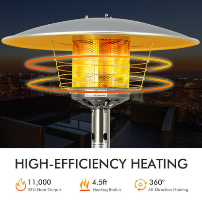 13000 BTU Portable Tabletop Propane Patio Standing Heater
