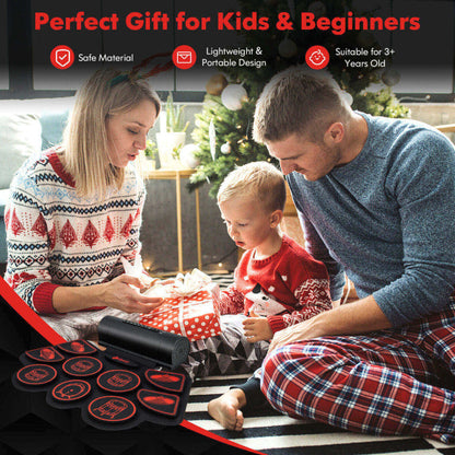 Electronic Drum Set with 2 Build-in Stereo Speakers for Kids