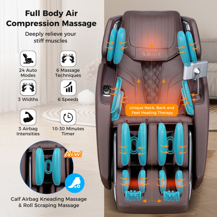 2025 Enjoyment 13 Pro - 4D SL-Track Full Body Massage Chair with Zero-Gravity Design