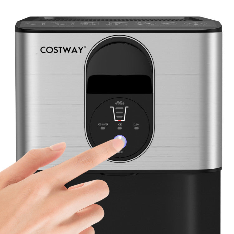 Self Dispensing Nugget Ice Maker Countertop with Soft Chewable Pellet Ice Cubes