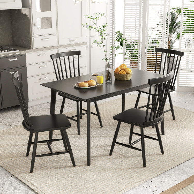 Set of 2 Windsor Dining Chairs with High Spindle Back