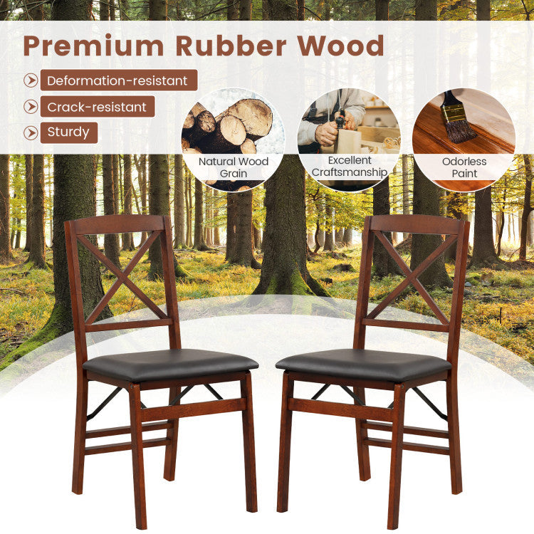 Folding Dining Chairs Set of 2 with 400lbs Capacity