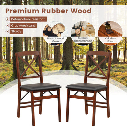 Folding Dining Chairs Set of 2 with 400lbs Capacity