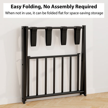 Set of 2 Folding Metal Luggage Rack Suitcase