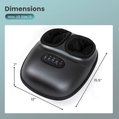Shiatsu Foot Massager Machine with 2-Level Heat and Air Compression