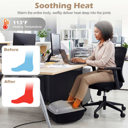 Shiatsu Foot Massager with 3-Level Deep Kneading and Air Compression