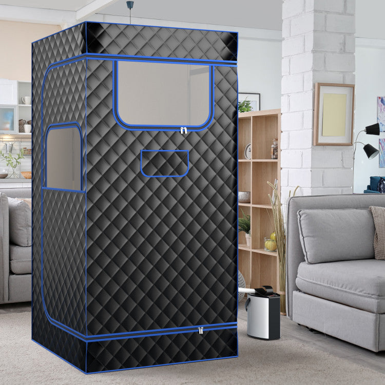 Portable Steam Sauna with 3L Steam Generator Remote Control and Foldable Chair for Home