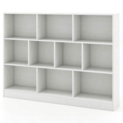 41 inches Wooden Toy Storage Organizer with 10 Cubes for Classroom Daycare Nursery Kindergarten