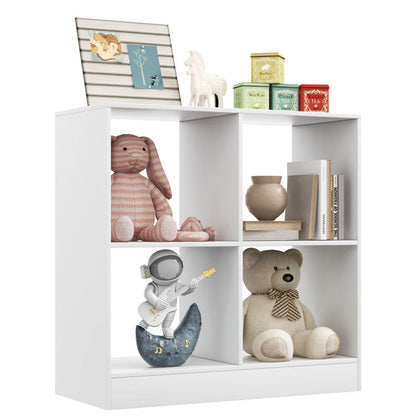 4-Cube Kids Bookcase Freestanding with Open Shelves