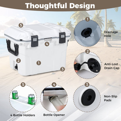 Ultra-Light Injection Molded Cooler 53 QT Hard Ice Chest