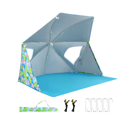 UPF50+ Sun Protection Beach Umbrella Tent with Portable Carrying Bag