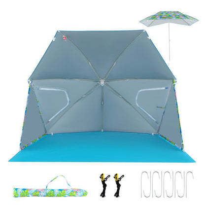 UPF50+ Sun Protection Beach Umbrella Tent with Portable Carrying Bag