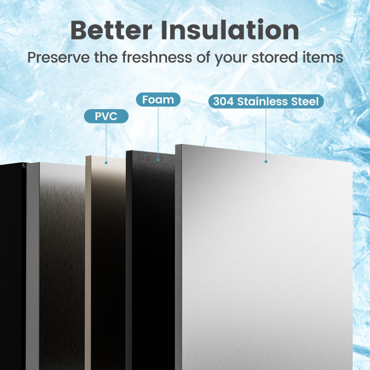 24 Inch Under Counter Dual Drawer Fridge with 37℉-64℉ Temperature Range