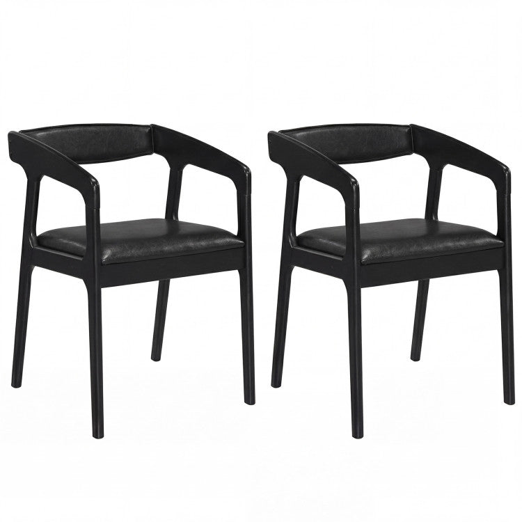 Upholstered Armchairs Set of 2 with Cozy Backrest and Padded Seat Cushion