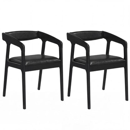 Upholstered Armchairs Set of 2 with Cozy Backrest and Padded Seat Cushion