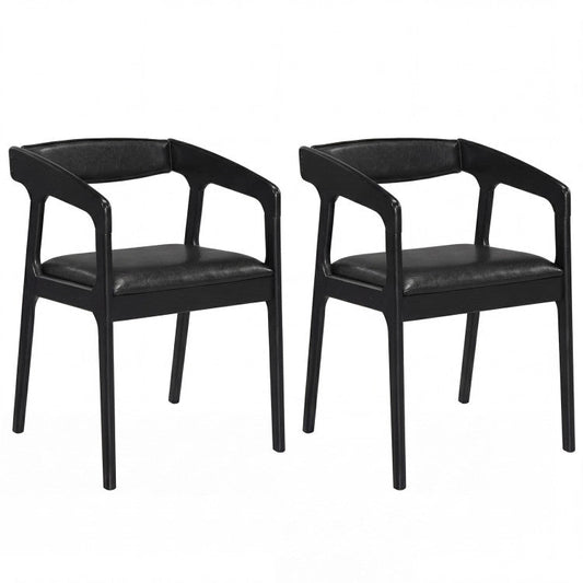Upholstered Armchairs Set of 2 with Cozy Backrest and Padded Seat Cushion