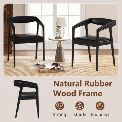 Upholstered Armchairs Set of 2 with Cozy Backrest and Padded Seat Cushion