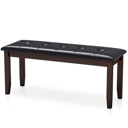 Traditional Upholstered PU Leather Dining Room Bench
