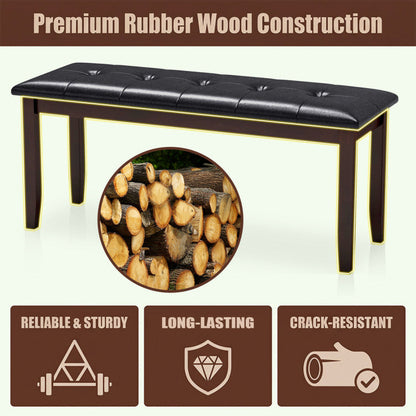 Traditional Upholstered PU Leather Dining Room Bench