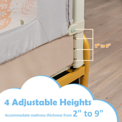 Vertical Lifting Bed Rail for Toddlers with Double Lock