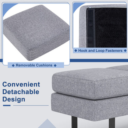 Waiting Room Bench Seating Long Bench with Metal Frame Leg