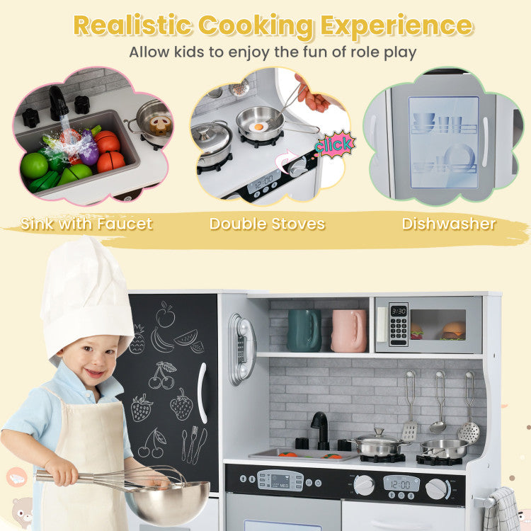 Toddler Pretend Play Kitchen for Boys and Girls 3-6 Years Old