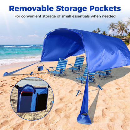 Wind Powered Beach Tent Portable Sun Shelter Canopy for Picnic