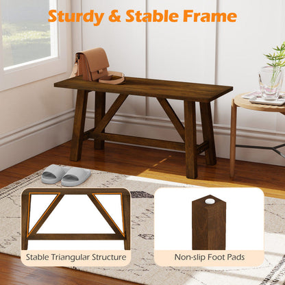 Wooden Entryway Bench Farmhouse Dining Bench with 400 LBS Weight Capacity
