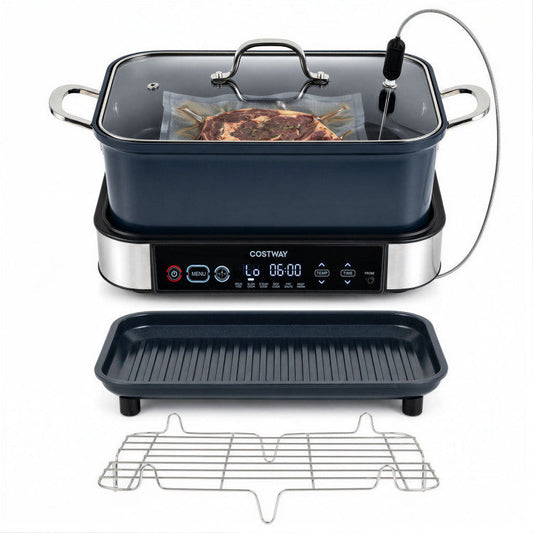 6-in-1 Programmable Slow Cooker with Keep Warm Functions and Adjustable Timer Control