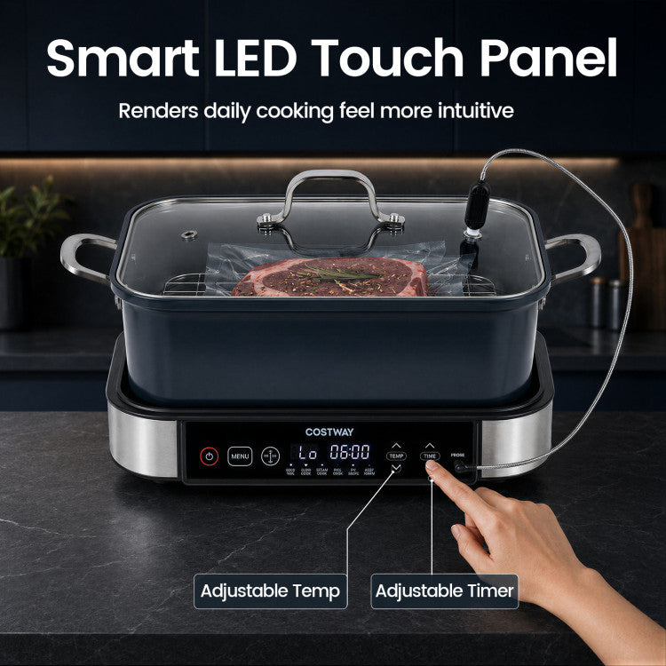 6-in-1 Programmable Slow Cooker with Keep Warm Functions and Adjustable Timer Control
