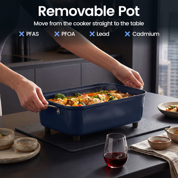 6-in-1 Programmable Slow Cooker with Keep Warm Functions and Adjustable Timer Control