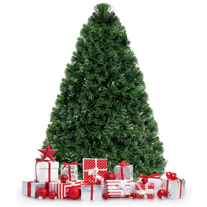 3/4/5 Feet Artificial Pre-Lit Fiber Optic PVC Christmas Tree