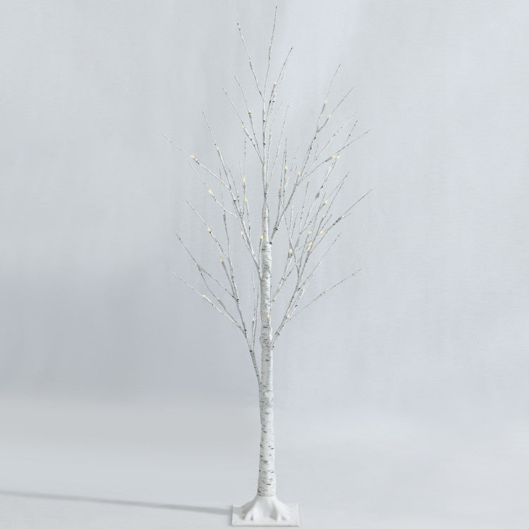 Pre-lit White Twig Birch Tree for Christmas Holiday with LED Lights