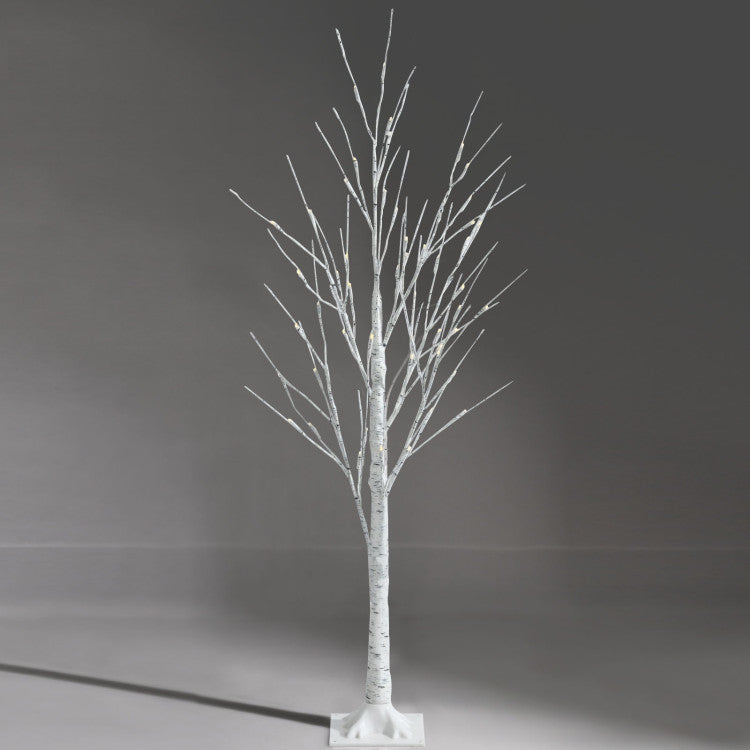 Pre-lit White Twig Birch Tree for Christmas Holiday with LED Lights