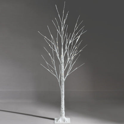 Pre-lit White Twig Birch Tree for Christmas Holiday with LED Lights