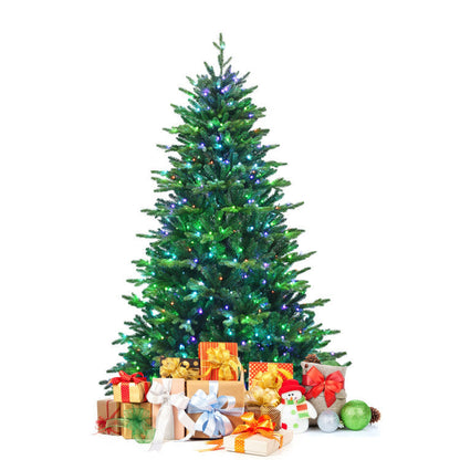 Pre-lit Artificial Hinged Christmas Tree with APP Controlled LED Lights