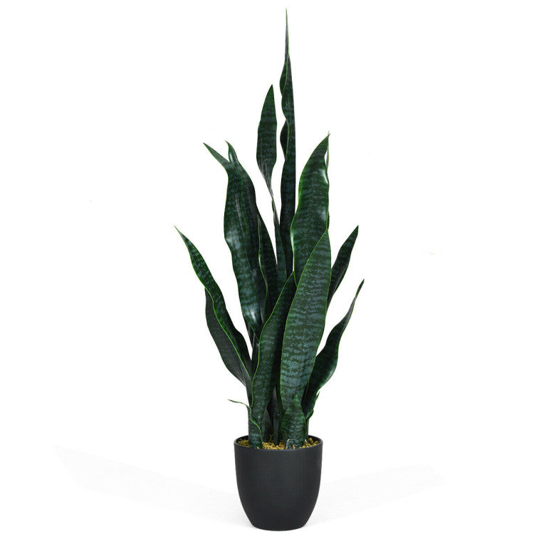 35.5 Inch Indoor-Outdoor Artificial Fake Snake Plant