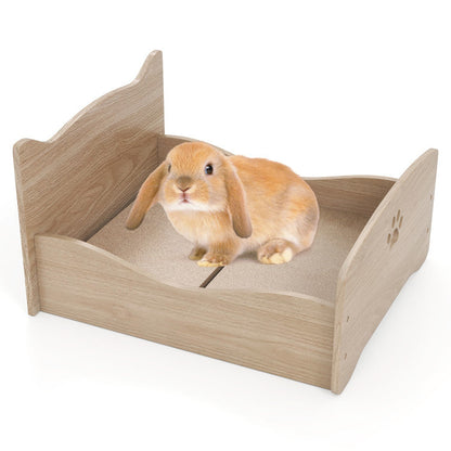 Elevated Pet Bed Frame with Rails and Cute Headboards