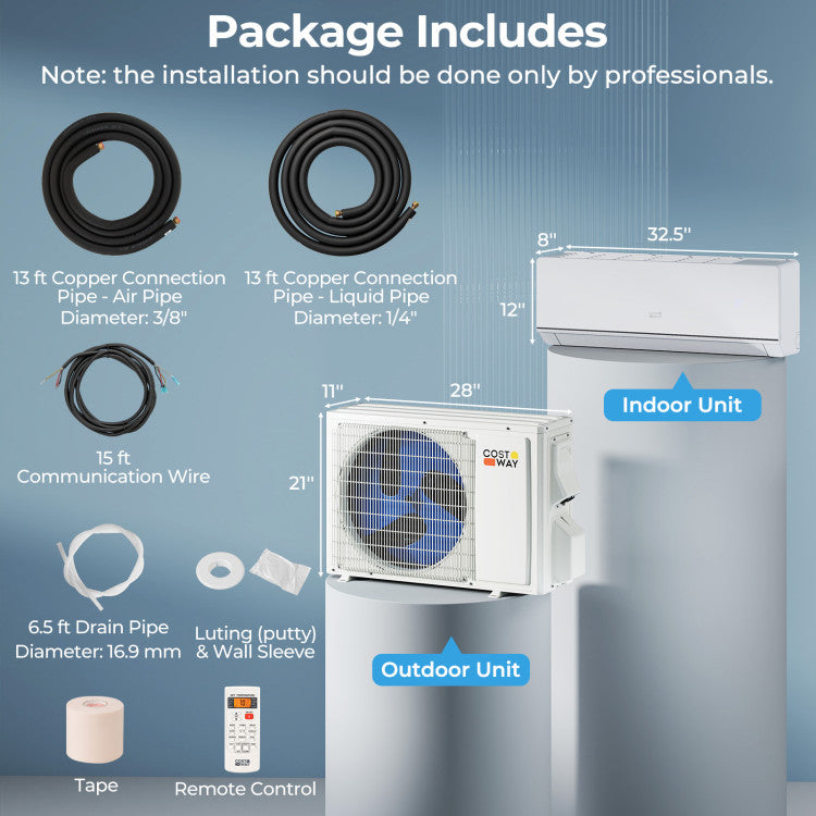 SEERXtreme Series ENERGY STAR Certified 12000 BTU 24 SEER2 115V Mini Split Heat Pump Heating at -15°F