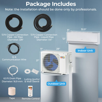 SEERXtreme Series ENERGY STAR Certified 12000 BTU 24 SEER2 115V Mini Split Heat Pump Heating at -15°F