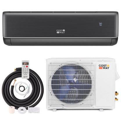 GreyVolt Series Energy Star Certified 18000 BTU 21 SEER2 208-230V Mini Split Air Conditioner and Heater Gray