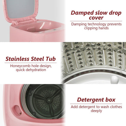 8lbs Portable Fully Automatic Washing Machine with Drain Pump