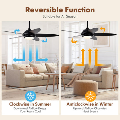 52 Inch Ceiling Fan with Lights and 3 Wind Speeds