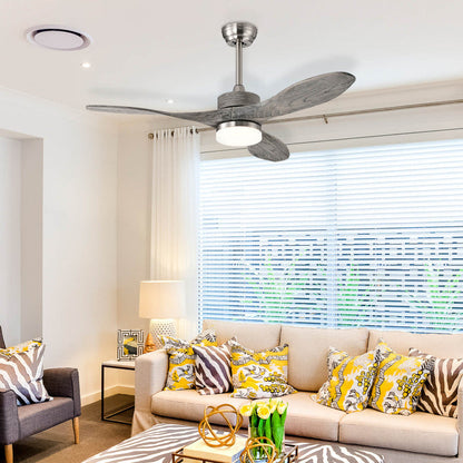48 Inch Wood Ceiling Fan Indoor with LED Lights and 6 Speed Levels