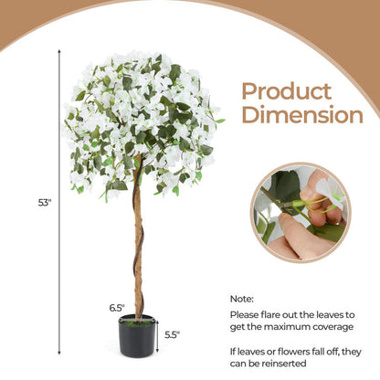 4.5 Feet Artificial Azalea Tree with Cement Pot