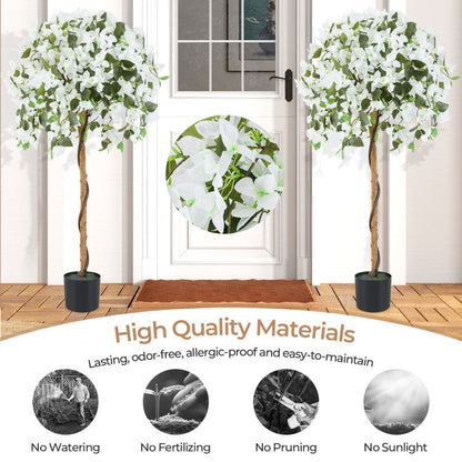 4.5 Feet Artificial Azalea Tree with Cement Pot